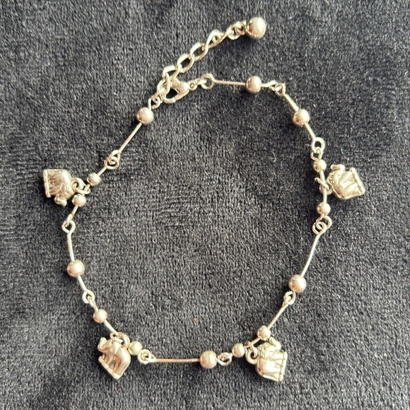 Sterling‎ Silver Elephant bracelet or Anklet - Charming Elephant Charm Jewelry - Picture 9 of 9